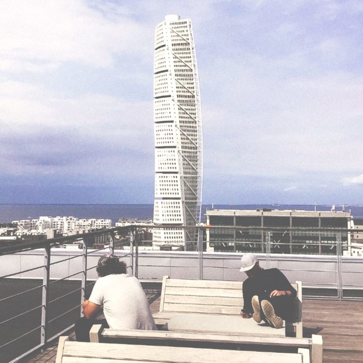 bästa kompisar, takterrass, turning torso